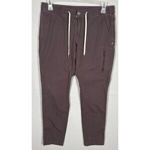 Vuori Pants Mens L Taupe Ripstop Climber Jogger Organic Cotton Drawstring Pants